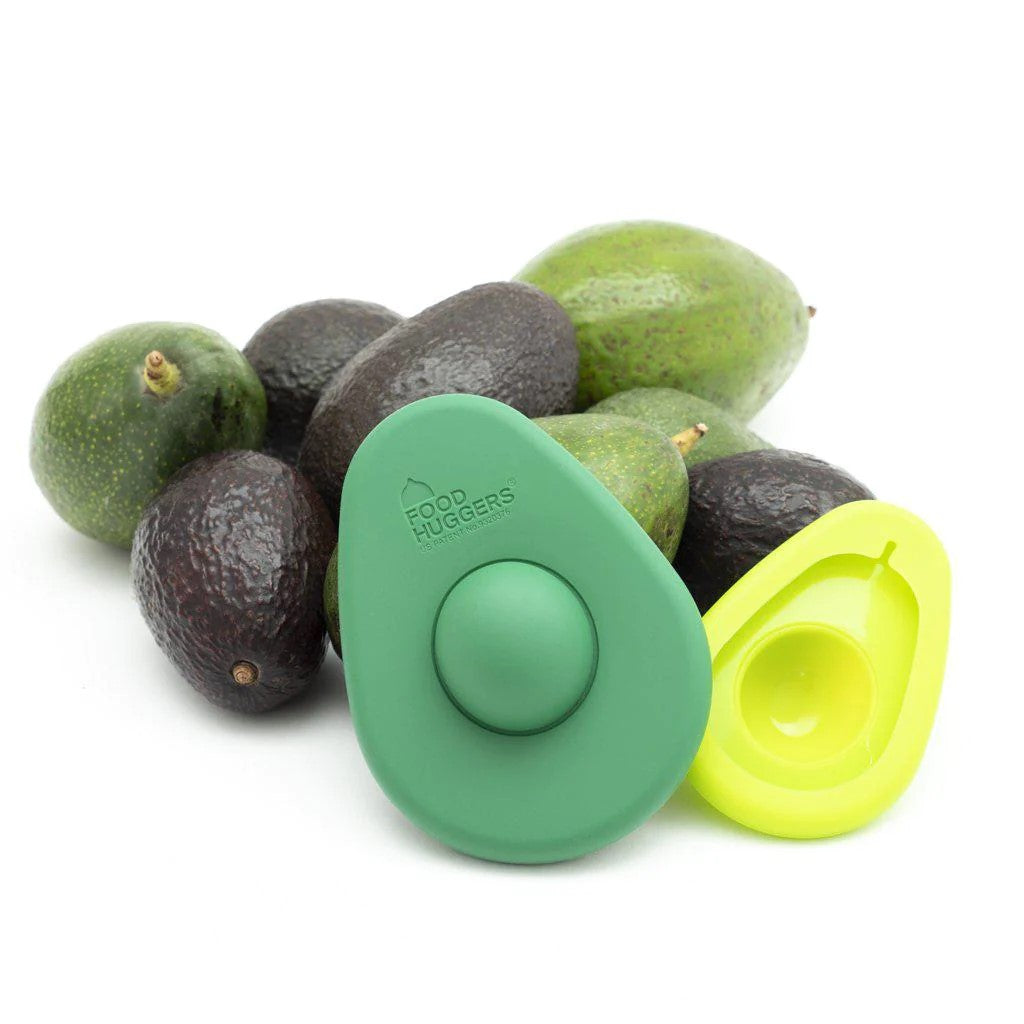 Want to put the brakes on browning? These clever silicone Avocado Huggers fit very snugly and flexibly around avocados of all sizes and shapes to protect the fruit from air circulation and keep browning to a minimum. Set of 2 sizes ensures that all sizes of avocados have a hugger that fits. Dishwasher safe.