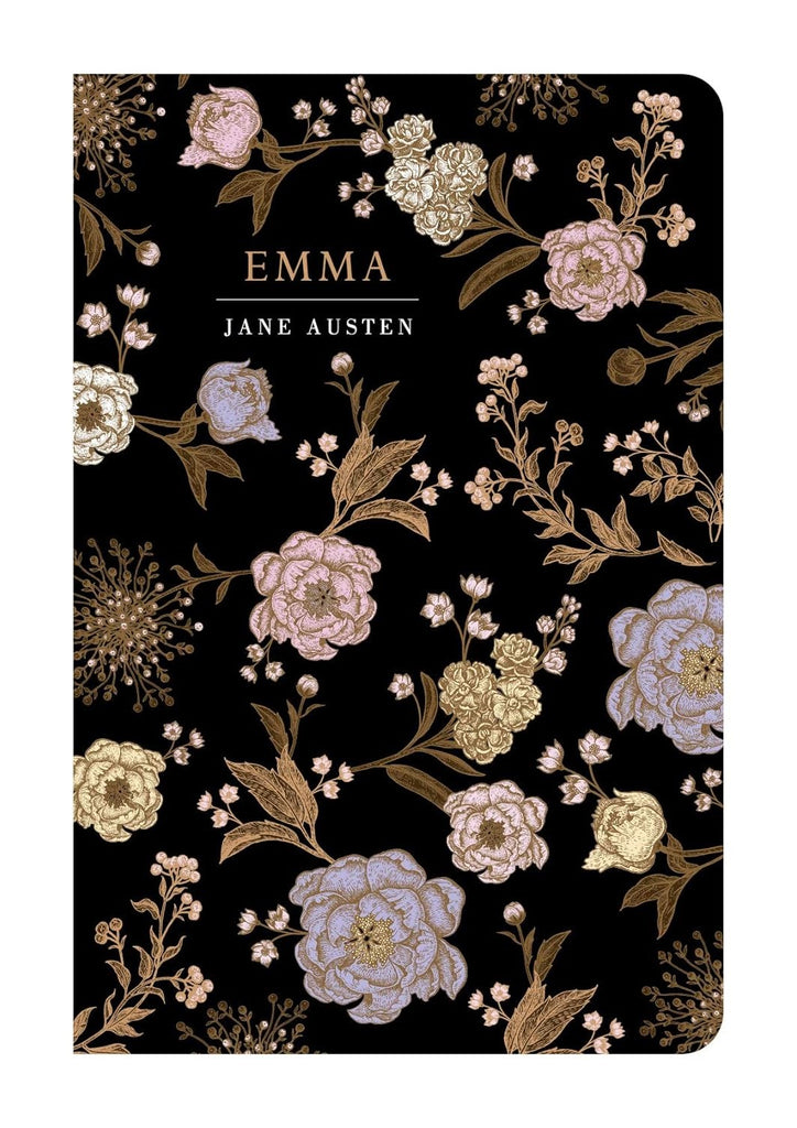 The classic novel by Jane Austen in a new edition with a stunning embossed cover. Emma by Jane Austen tells the story Emma Woodhouse, a rich, clever, and beautiful young woman, has just seen her friend, companion, and former governess, Miss Taylor, married to a neighboring widower, Mr. Weston. 512 pages Hardcover.