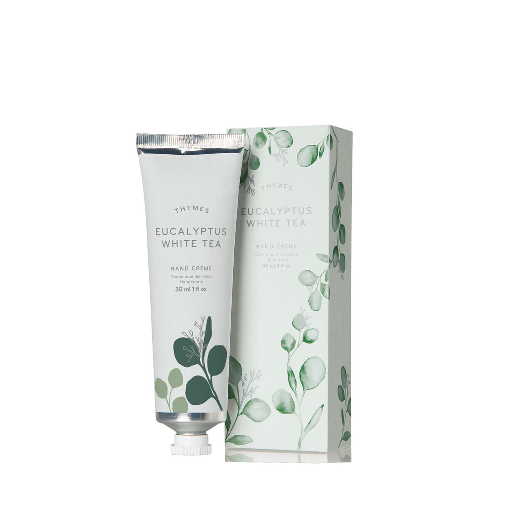 Soothe hands with the ultra-hydrating formula of shea butter, glycerin, pro-vitamin B5, and vitamin E while the clean, herbaceous fragrance captivates your senses. Luxuriously scented with an exuberant infusion of purifying spearmint and eucalyptus steeped into herbaceous white tea. 3 fl oz.