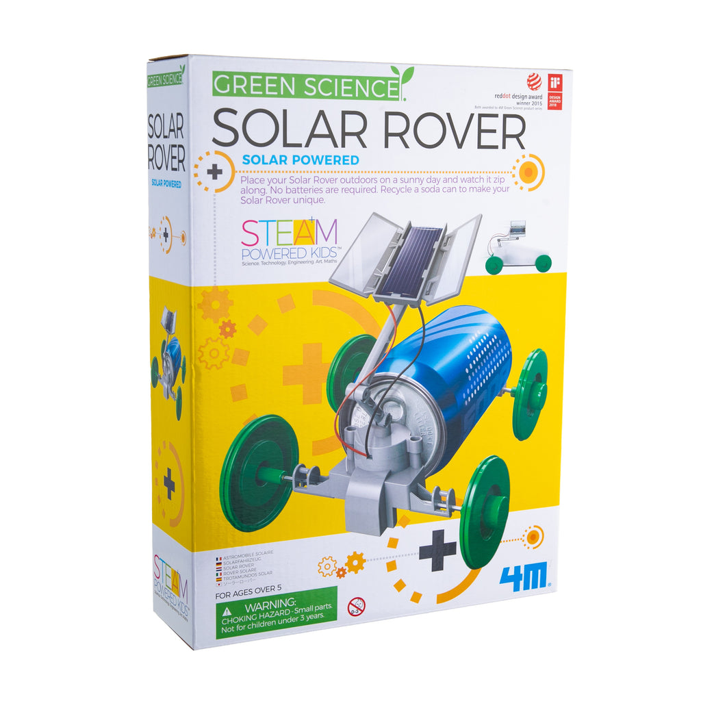 This award-winning science toy makes learning about science and engineering a huge amount of fun! Place your Solar Rover outdoors on a sunny day and watch it zip along! No batteries are required. Fully illustrated, simple instructions included Fun & educational toy Suitable for ages 5 +