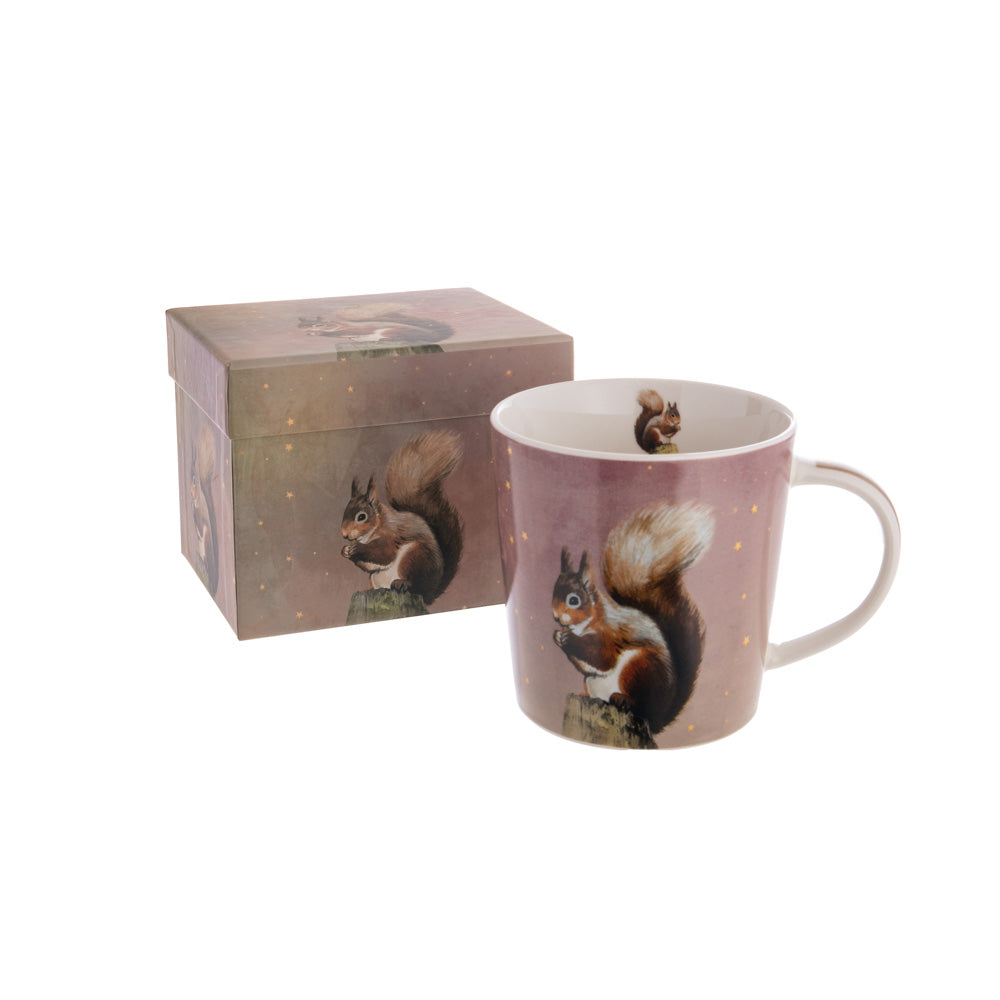 This bone china mug is perfect for squirrel lovers or anyone who wants to make the holidays more merry. It arrives in a gift box with the same illustration.