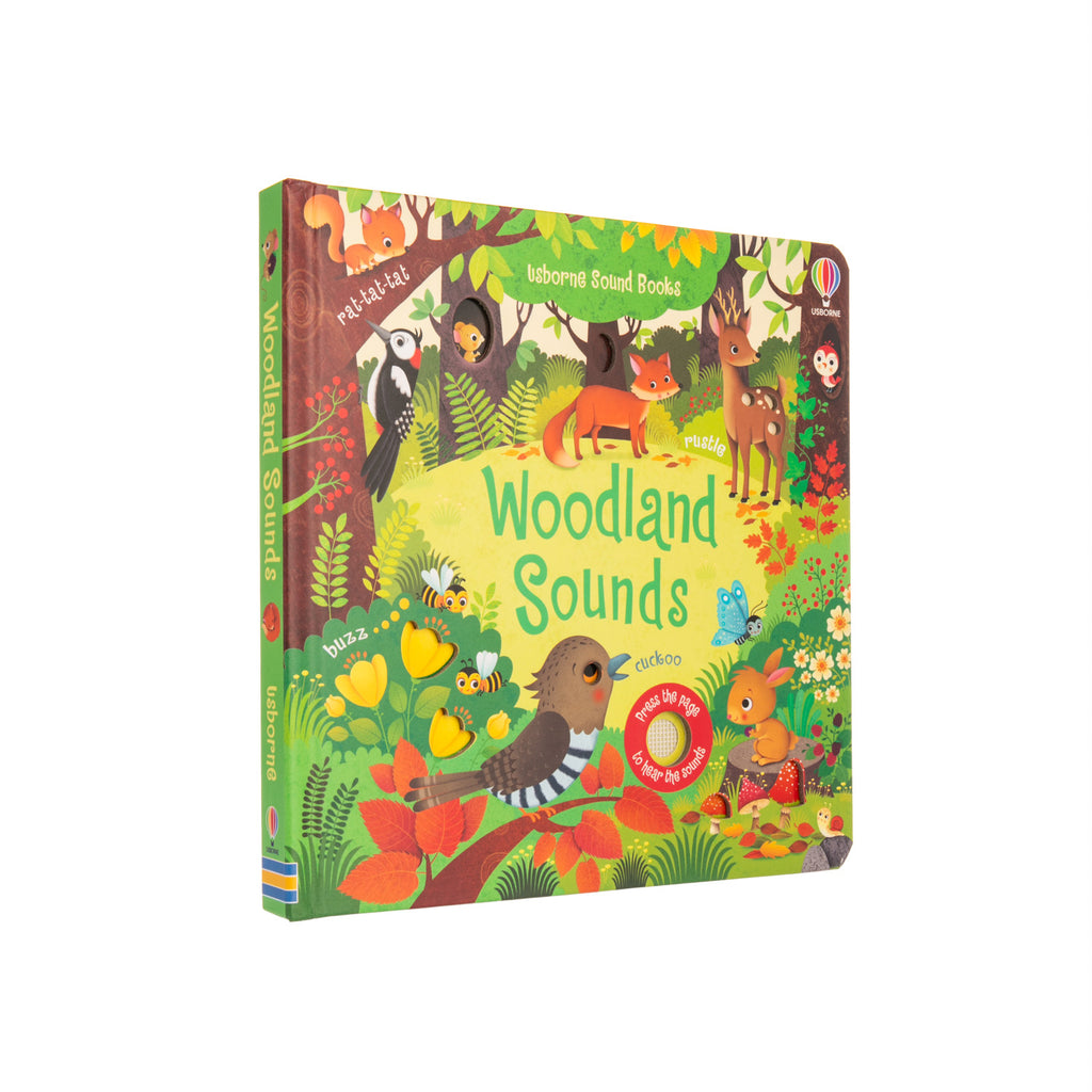 Little children will love hearing the woods come to life as they press the pages of this enchanting book. Each beautifully illustrated scene has simple text and cut-out shapes to discover, and a sound button to press to hear woodland sounds. Ages 3-5. Board book. 10 pages. 8.5 x 1 x 8.5