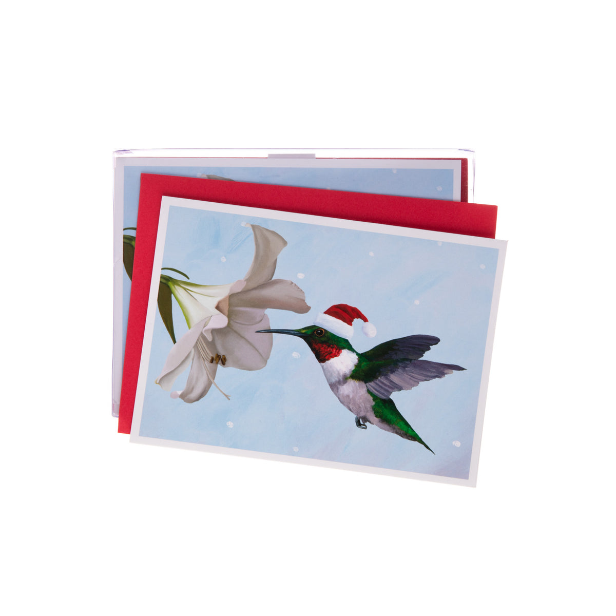 Send the elegant cheer of this festive hummingbird to the bird lover in your life! Let your loved one know that you "hope your season is humming along nicely!"