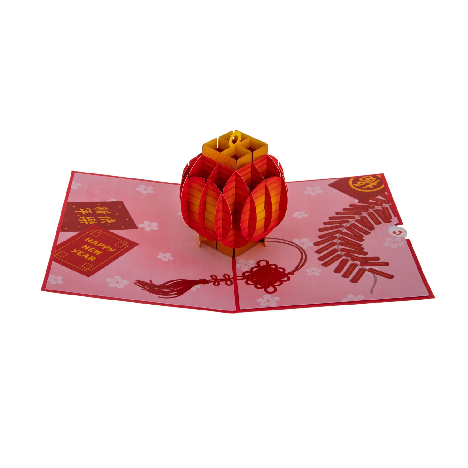 Use the Lunar New Year pop-up card to celebrate the new year with a bang! Send this card to your mother, cousins, friends, or anyone else who might enjoy a token to bring them extra good luck in the new Lunar New Year. 5" x 7" Includes envelope, pop-up card, and blank note FSC-certified craft paper