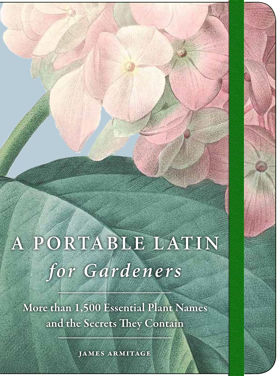 A Portable Latin for Gardeners is for those looking to broaden their Latin plant name expertise. The terms are grouped by categories: color, size, form, habitat, scent, taste, and time. The index includes different forms of the term, a pronunciation guide, the definition, and an example of the plant species. 160 pages