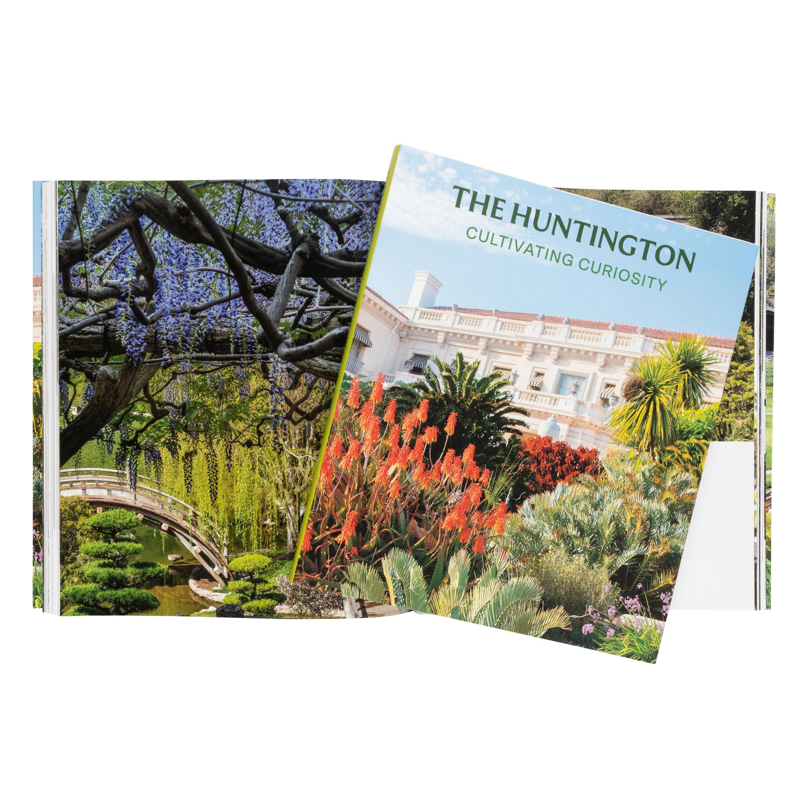 Cover of 'The Huntington' with a garden scene and building in the background