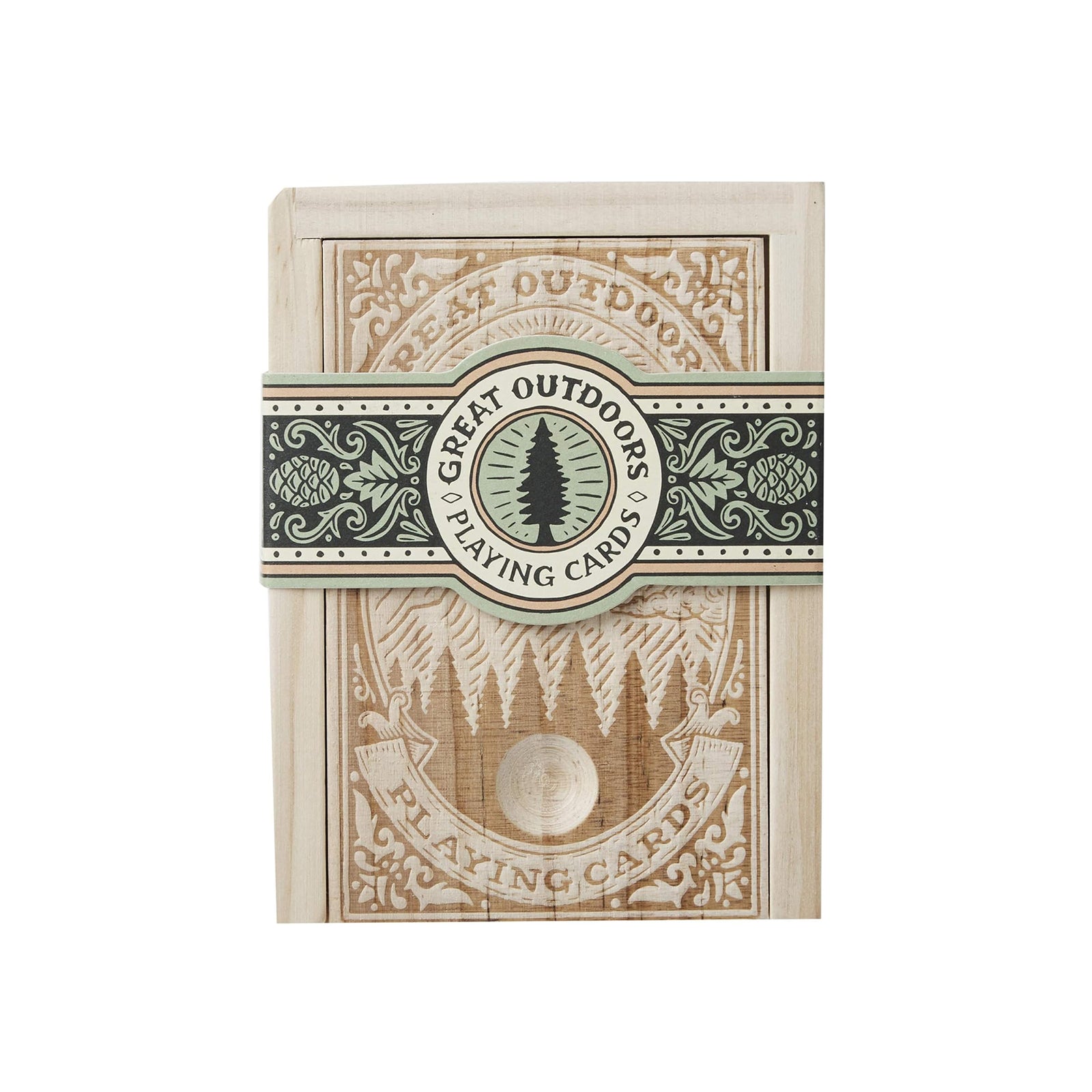 Playing card deck with 'Great Outdoors' branding on a white background