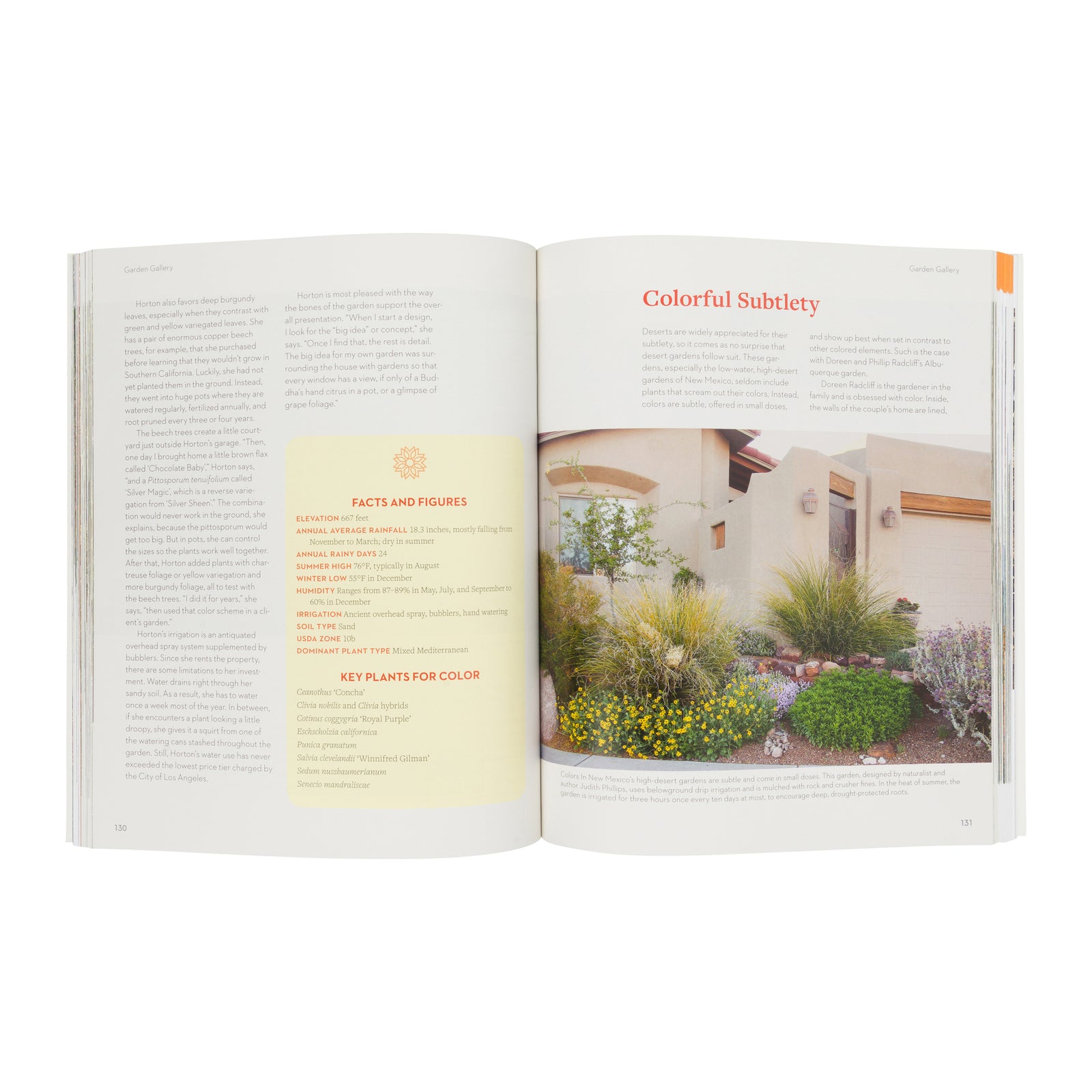 Book cover of 'Hot Color, Dry Garden' with garden scene and text.