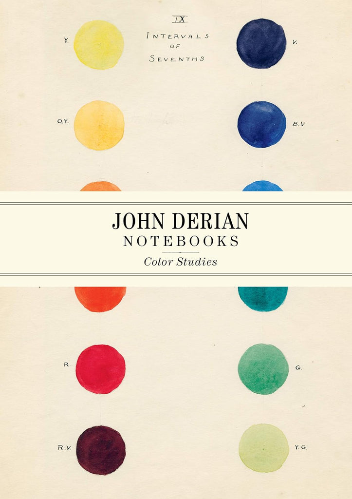 This set of 3 notebooks with artist John Derian's Color Studies on each cover are great options for recording your notes, lists, and doodles. Get inspired by the color wheel, palettes, and color combinations for the ultimate spark to your creativity and imagination. 64 pages each Dimensions: approx. 6" x 0.6" x 9"