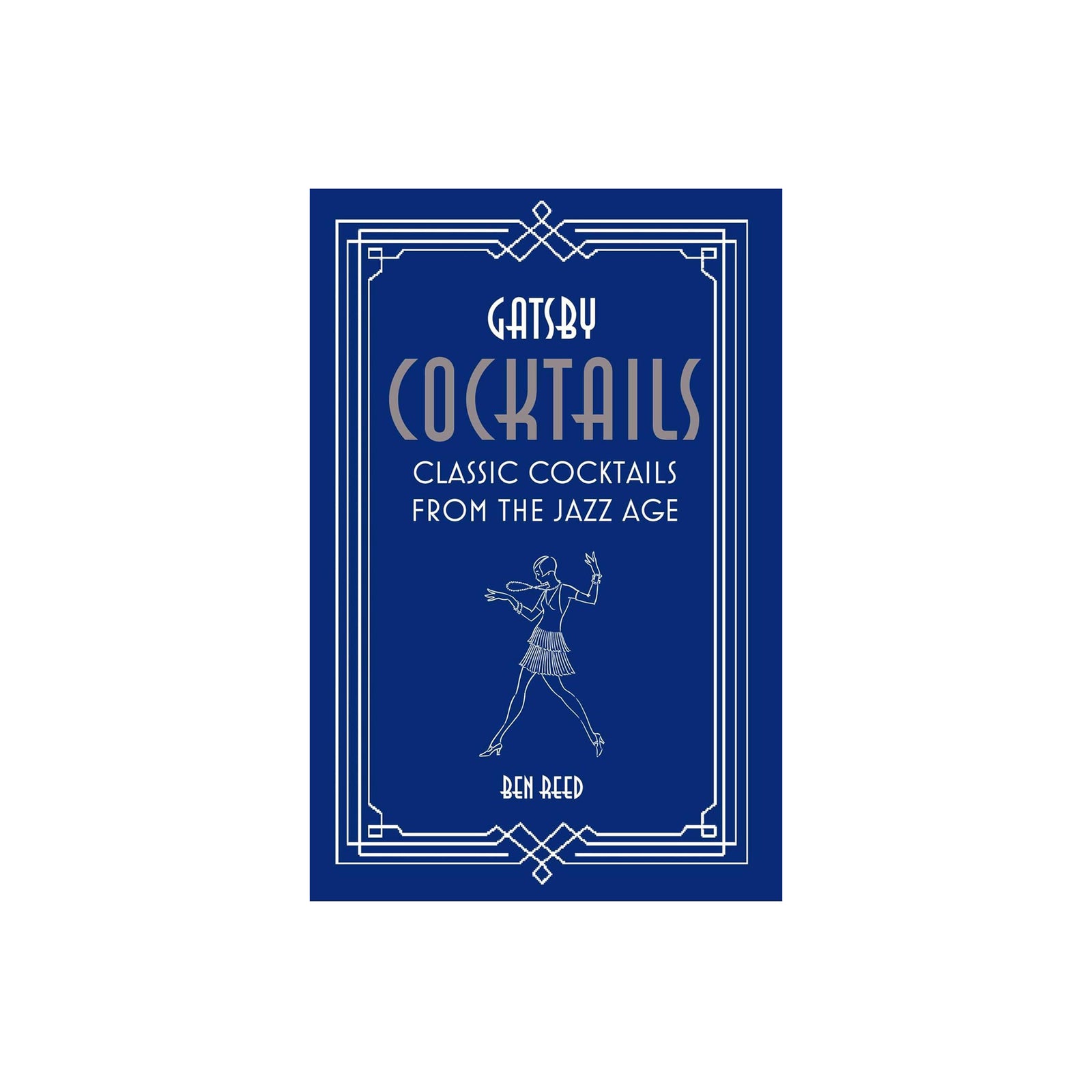 Book cover of 'Gatsby Cocktails' with a blue background and white text.