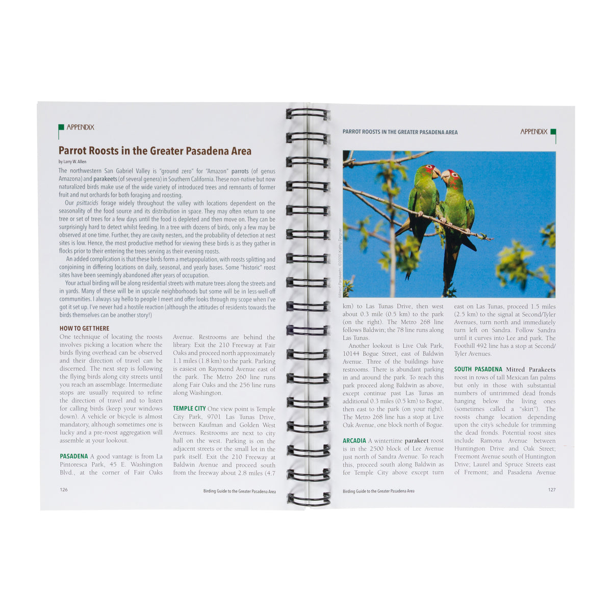 BIRDING GUIDE TO THE GREATER PASADENA  AREA BY PASADENA AUDUBON SOCIETY