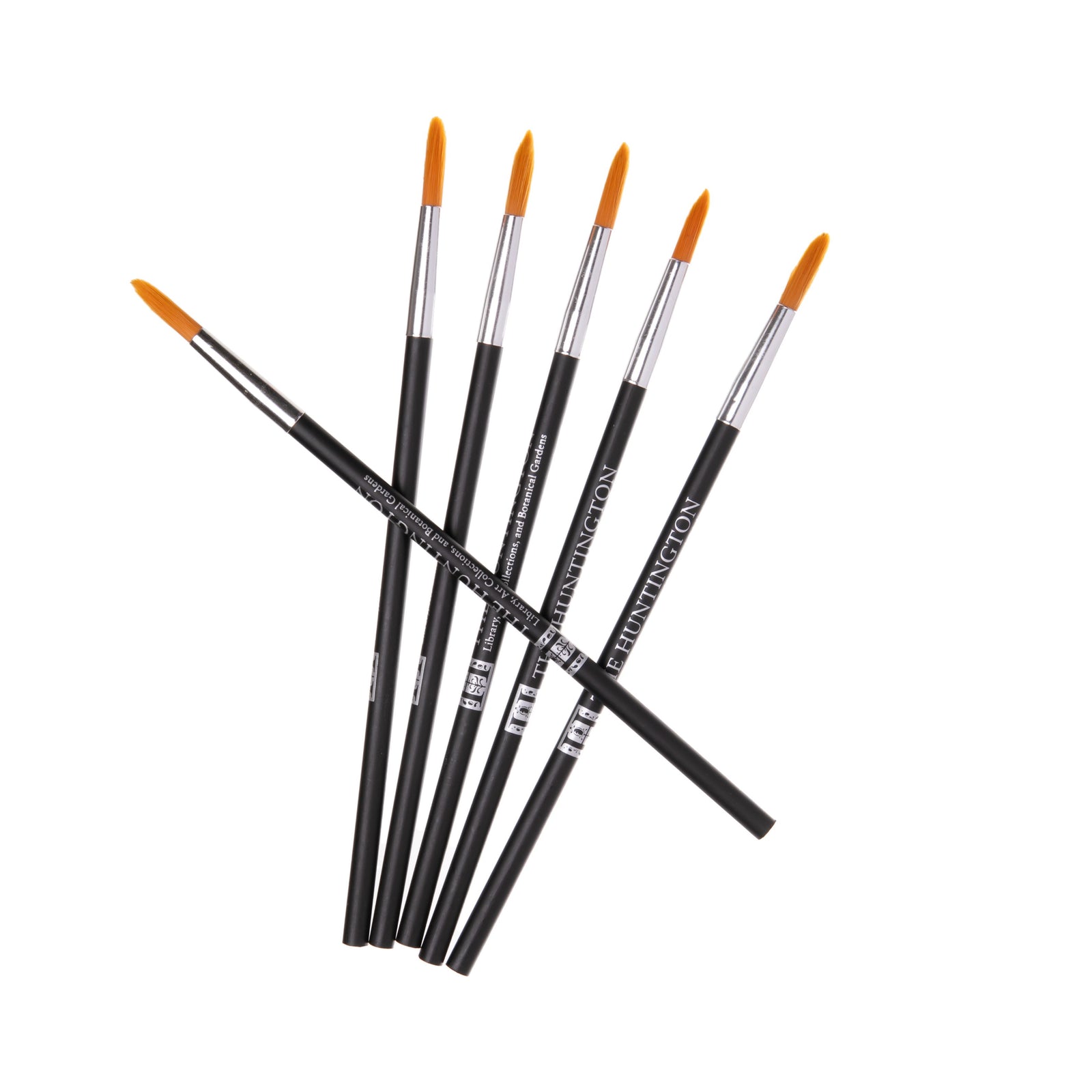 If you're suffering from a case of 'artist's block', this handy paintbrush pencil is sure to inspire!   On one end, there's a pencil to sketch out your next masterpiece, and on the other, a paintbrush when you're ready to add color.   Embossed with the Huntington H. Synthetic bristles Dimensions: 8.5" long.