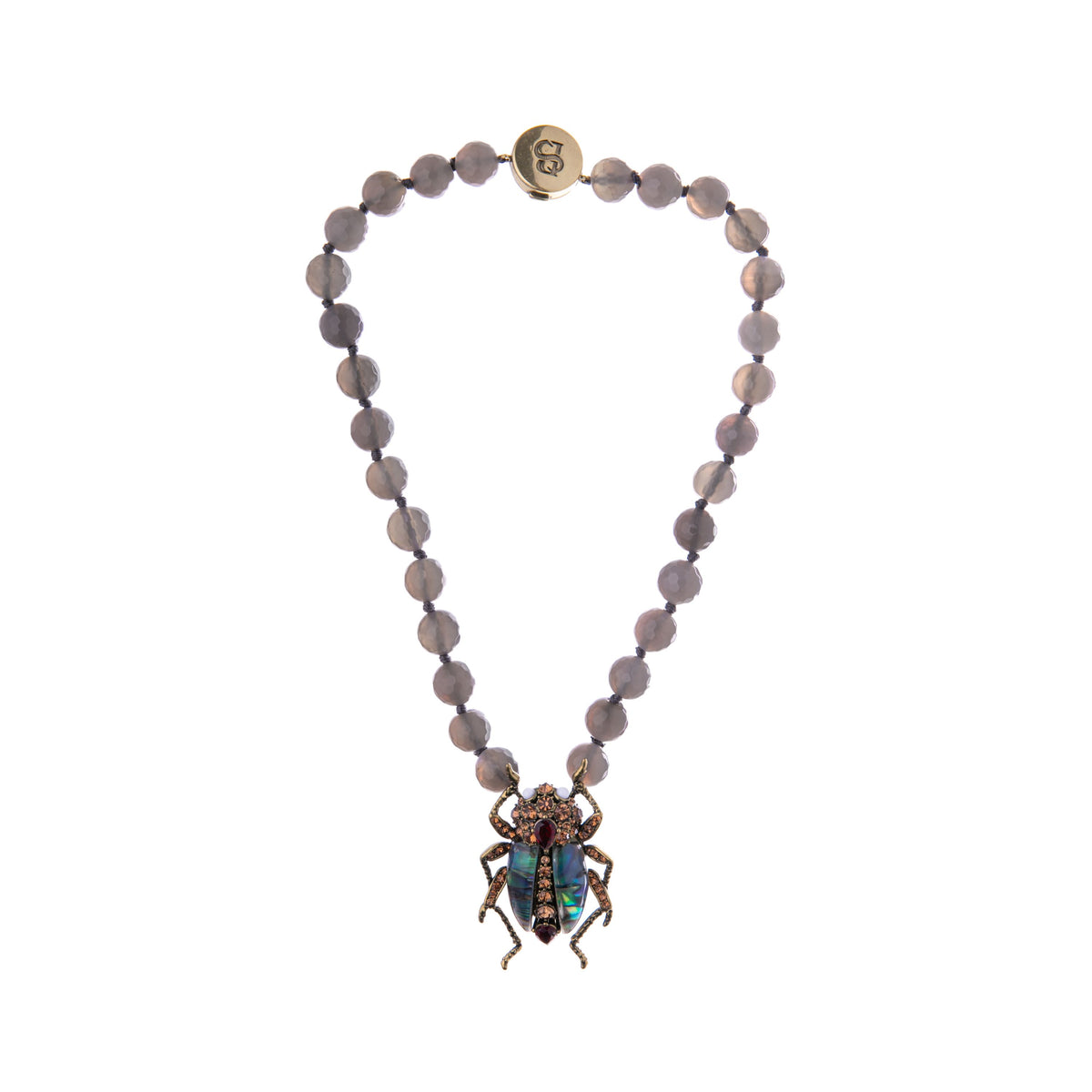 JEWELLED BUG STATEMENT NECKLACE