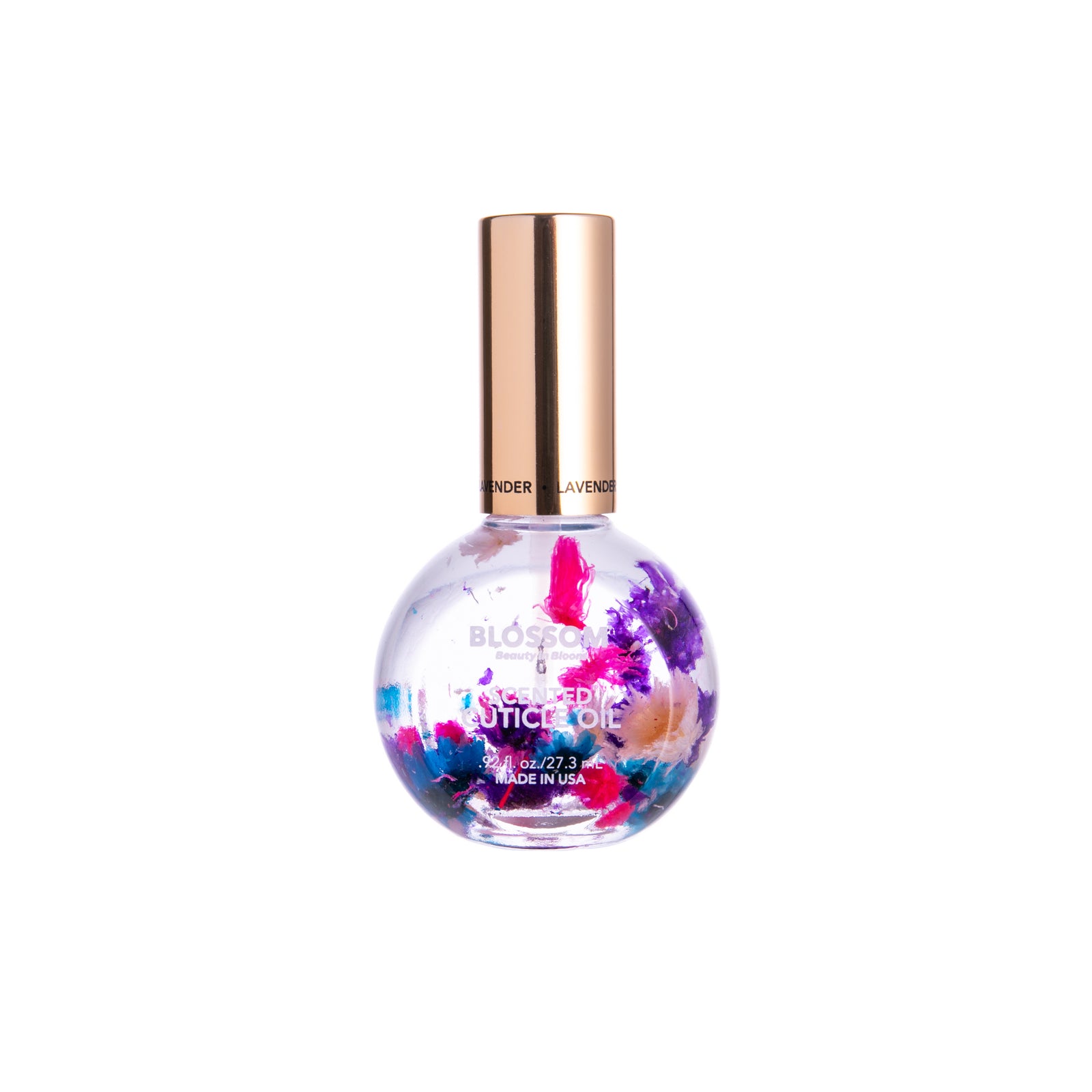 With dried flowers infused in this glass bottle, this might be the prettiest cuticle oil we have ever seen! In a lavender scent, this cuticle oil hydrates and nourishes dry cuticles and uses natural essential oils to do so. Use daily to strengthen nails and restore cuticles. Vegan, Cruelty-free Paraben-free 1 oz.
