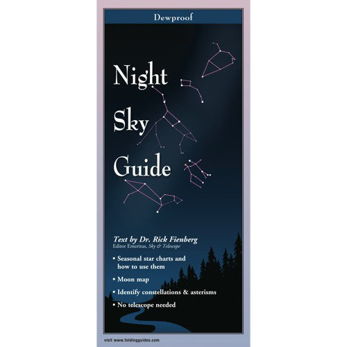 This Night Sky Guide is for all sky-gazers and constellation lovers! Includes a star chart with instructions that shows major constellations, asterisms & nebulas. The moon map shows moon attributes, like its seas and craters, as well as a chart showing phases of the moon. For travel and outdoor use. Dimensions: 9" x 5"