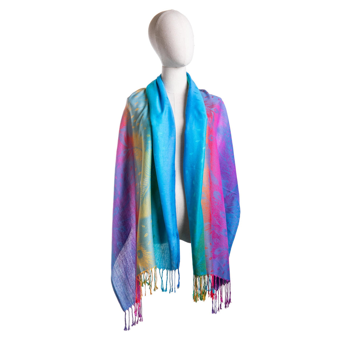 PEACOCK FEATHER SCARF