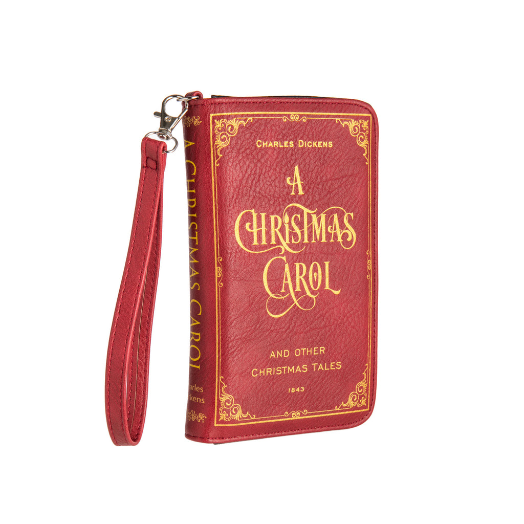 Celebrate this holiday classic with this wallet inspired by the story A Christmas Carol. The wallet is beautiful red with gold detail and is fit for the season.