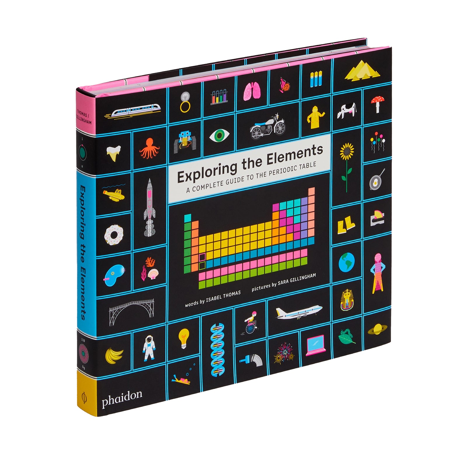 Exploring the Elements is a colorful, in-depth guidebook about the 92 elements that have been found in nature and the 26 elements created by humans. With vivid colors and images, each of the 118 elements is presented with its respective letter symbol and atomic number.  A great gift and stunning reference guide for all science enthusiasts. Recommended ages: 8+ 224 pages Hardcover