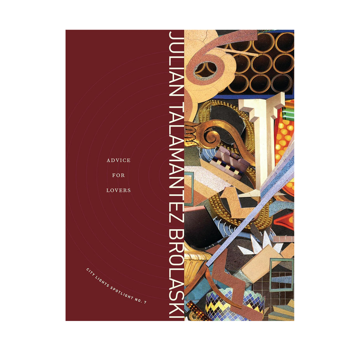 Book cover with abstract design and text on a white background