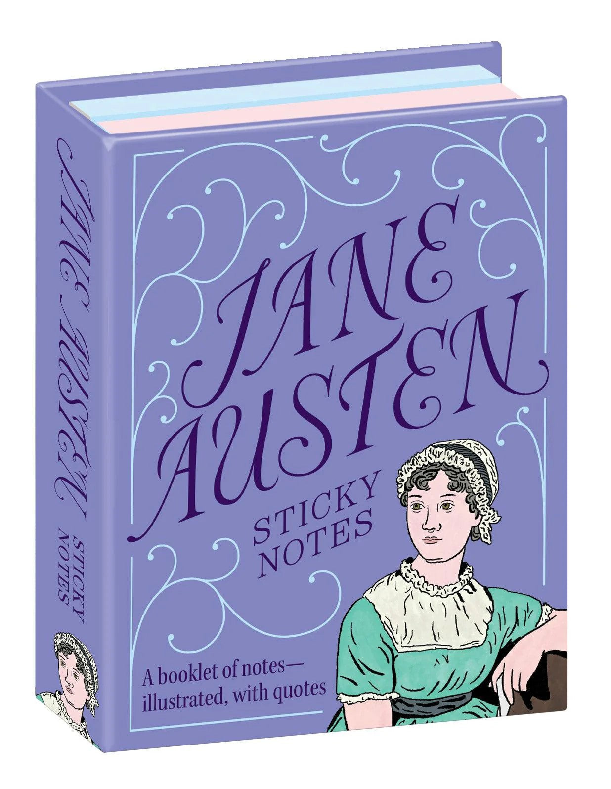 These Jane Austen Sticky Notes with quotes from her beloved stories are great for using at your desk, or sticking anywhere you need a reminder from the Regency era's iconic author. Comes in a booklet, with 4 different colors and 4 different quotes. Booklet with 4 styles of notes Dimensions: approx. 4.25" x 3.25"