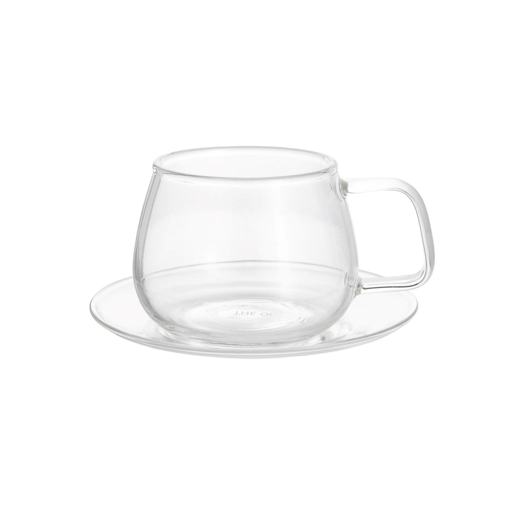 This crystal-clear cup is the perfect vessel for sipping and showing off flowering teas, fruit teas, and more. Packaged in a presentation box, it makes the perfect elegant gift. While minimalist in design, this cup and saucer set is made with high-quality glass that is resistant to heat and cold. Dishwasher safe 11 oz.