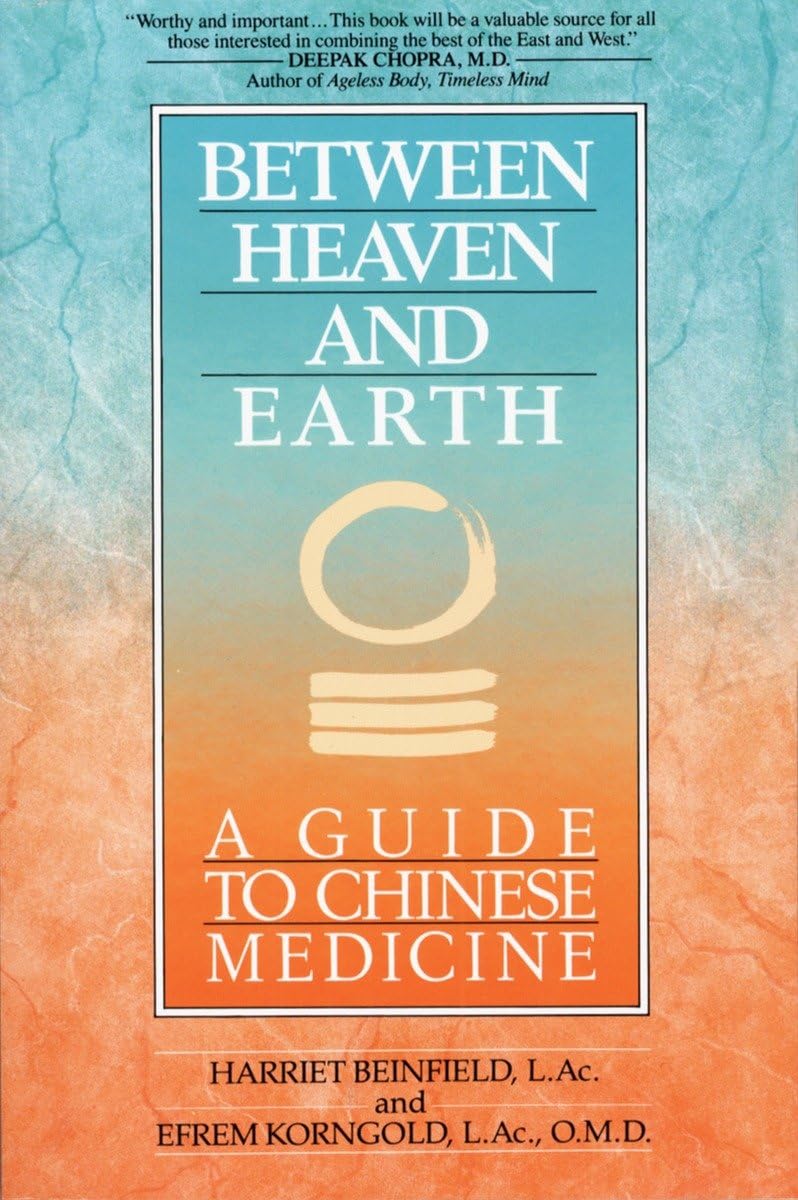 In Between Heaven and Earth, two of the foremost American educators and healers demystify Chinese medicinal health. Harriet Beinfeld and Efrem Korngold explain the philosophy behind Chinese medicine. Between Heaven and Earth addresses three vital areas of Chinese medicine—theory, therapy, and types. 448 pages Softcover
