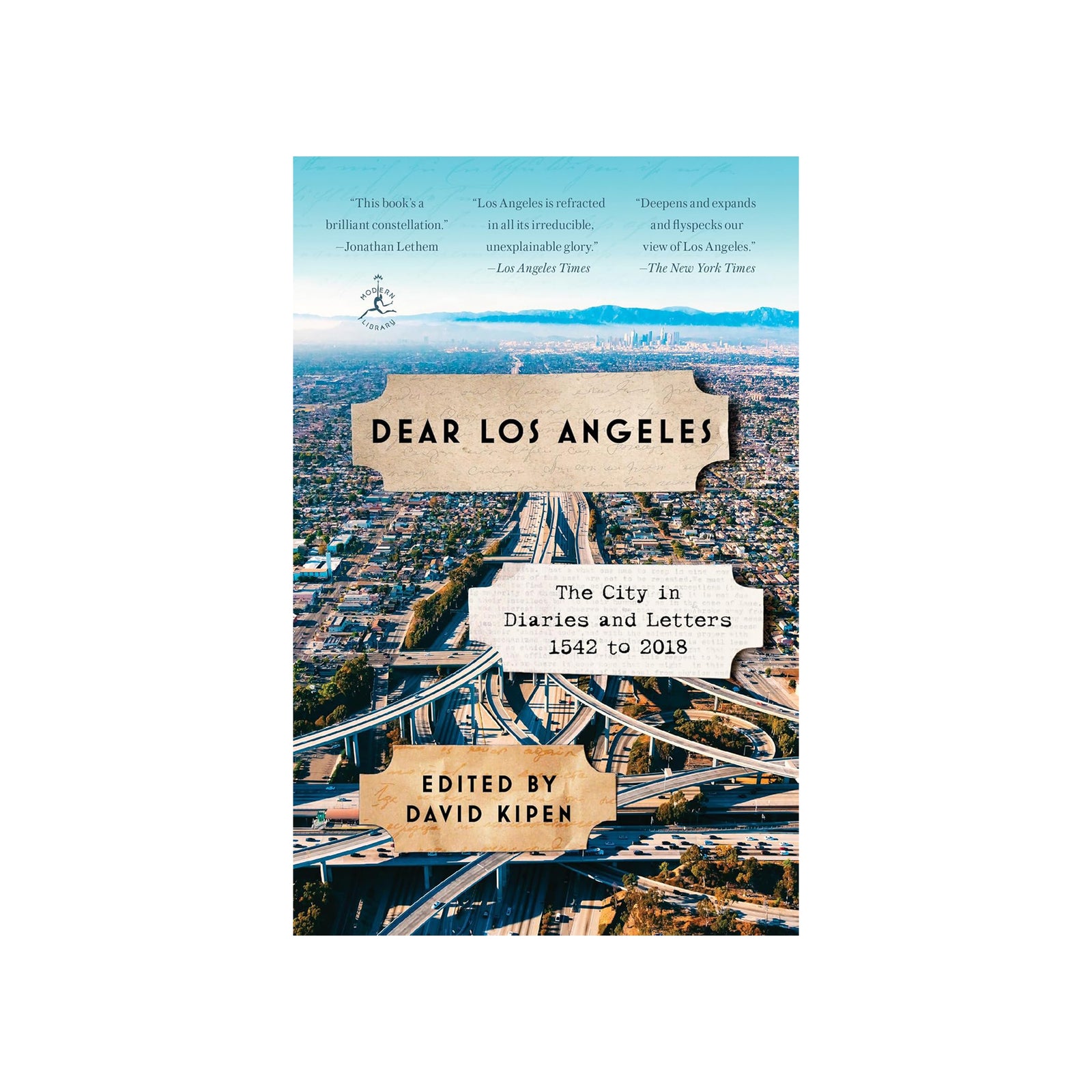 Book cover of 'Dear Los Angeles' with an aerial view of a cityscape.