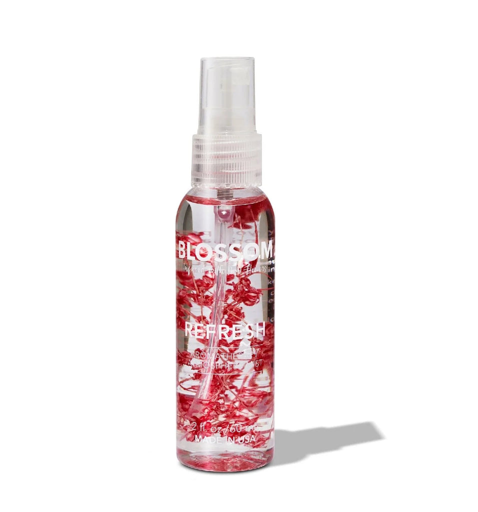 Shift the energy with this Refresh Atmosphere Mist! Spray a few spritzes if you need to refresh the area around you with a restorative scent. Derived from natural elements like herbs and flowers, this botanical room mist is great for a spritz of some self-care.  Vegan, Organic Paraben and Gluten-free Made in USA 