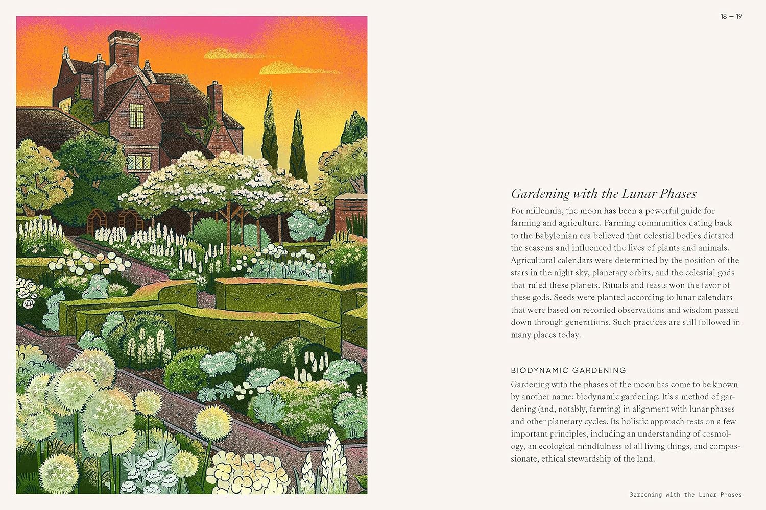 Moon Garden is a guide that will help you create your very own moon garden. Learn planting tips, horticultural wisdom, and how to create container gardens as well as journal and meditation tools. Moon gardens have plants that attract nocturnal pollinators, and release fragrance after sundown. 160 pages Hardcover