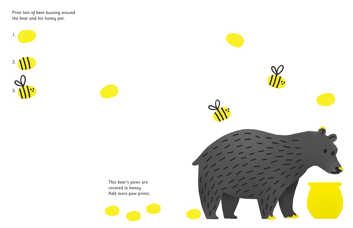 This book, with its own brightly colored inkpad of seven colors, is bursting with ideas for fingerprinting animals from hedgehogs to crocodiles and koalas. Each page has step by step instructions, pictures to complete and lots of space for fingerprinting. 64 pages. Recommended age: 6-9 years. Hardcover.