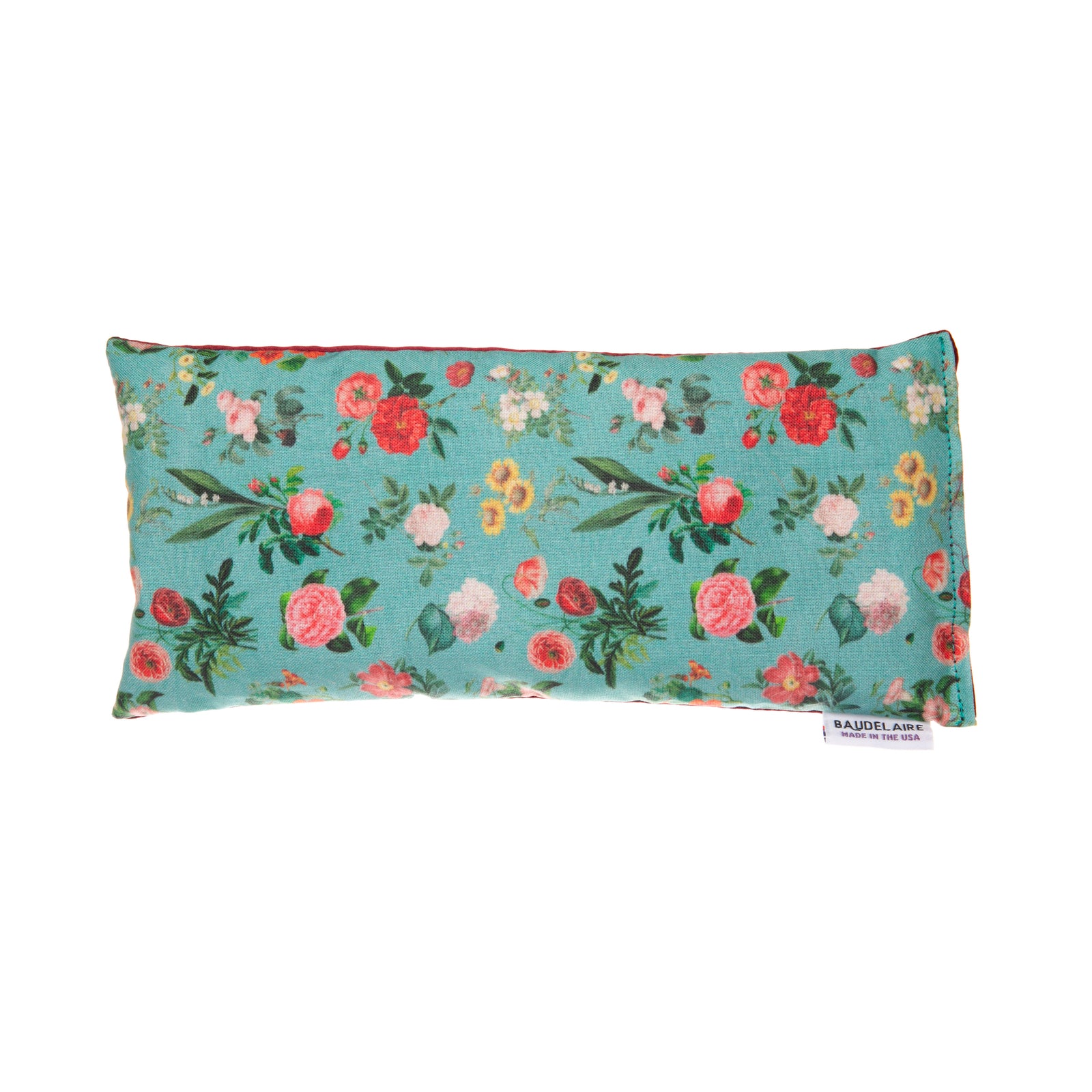 This therapeutic eye pillow is filled with flax seeds for gentle pressure and French lavender to enhance relaxation. This eye pillow can be used to relax after a long day, to breathe in lavender to calm down, or during meditation. Dimensions: 3.5" x 8" Material: Cotton, natural silk Made in USA