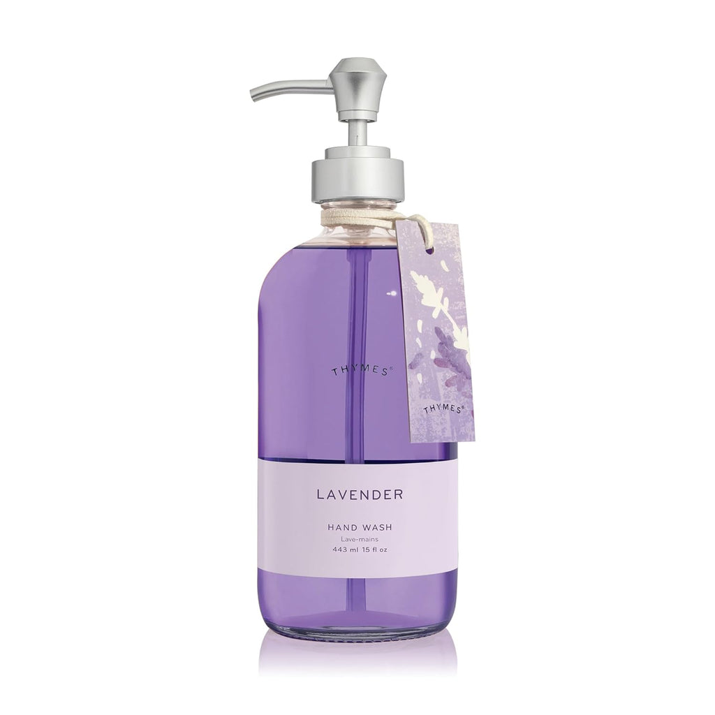 Hydrate and clean hands with this calming lavender hand soap. This hand soap is great to recreate a calming spa day at home!  Comes in a minimalist but sleek glass bottle with pump.  Natural ingredients including: lavender, rosewood, and clary sage. 15 fl oz. Cruelty-free, not tested on animals