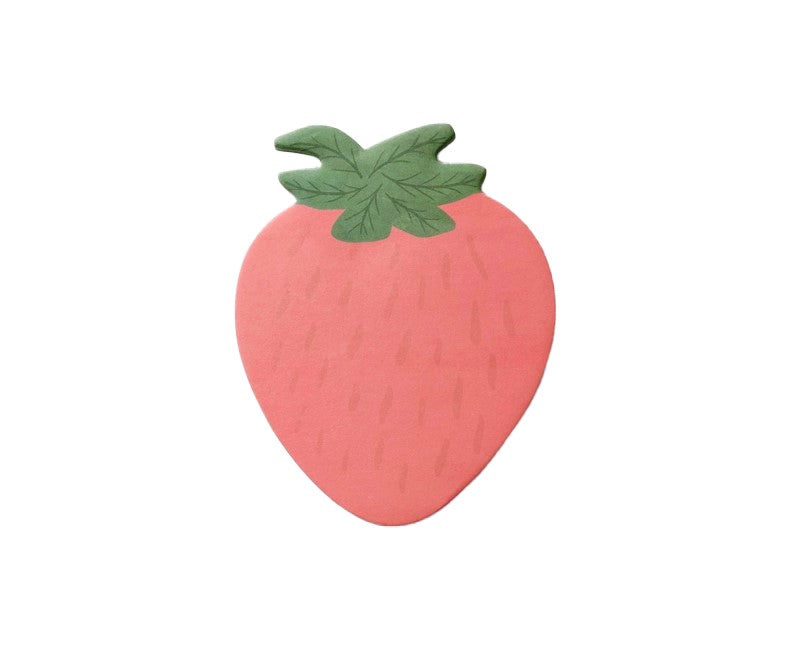 Leave yourself a sweet note with these Strawberry Sticky Notes! This notepad in a strawberry shape and motif is perfect for a to-do list, a quick grocery run, or just to leave the berry sweetest little notes around the house. Approx. 4" × 3" 50 adhesive sheets