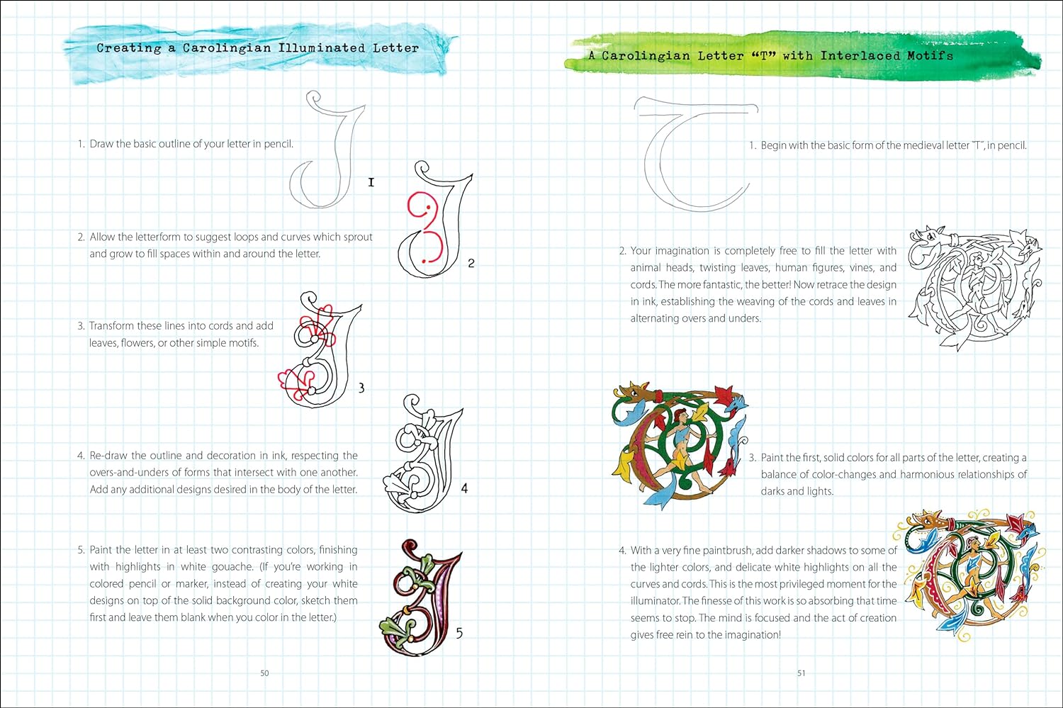 Embellish your letters in illuminated style with this sketchbook. This art journal provides detailed tips and tutorials to help you enhance and bring your letters to life.