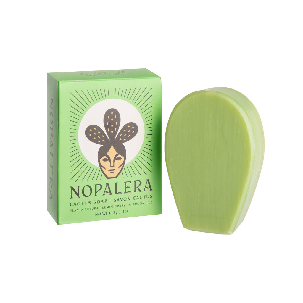 Enjoy an enriched, refreshing cleansing experience with this unique soap. This soothing soap is made from native Mexican prickly pear cactus, rich plant butter, and natural lemongrass oil, which can help calm the mind and remove impurities from the skin. 4-oz. bar.