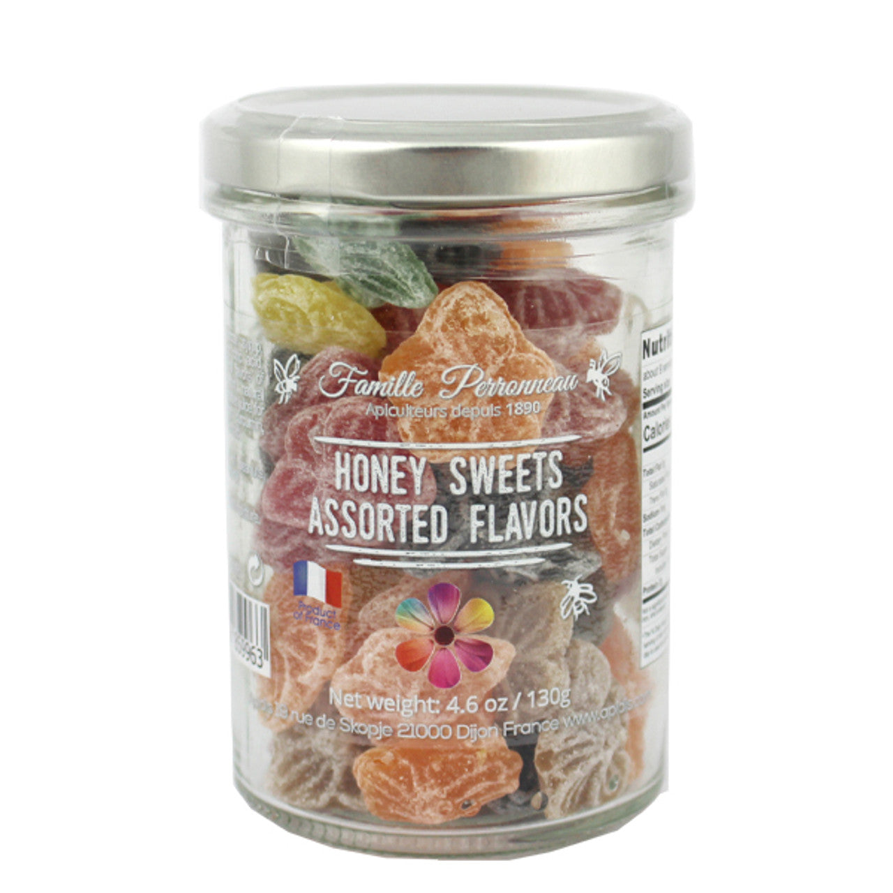 Enjoy these honey flower candies when you crave something a little sweet! These honey pastilles in flower shapes and varying colors are pretty and yummy.  Made with natural flavors, colors and without preservatives, you can taste the delight in every bite.  Made in France 