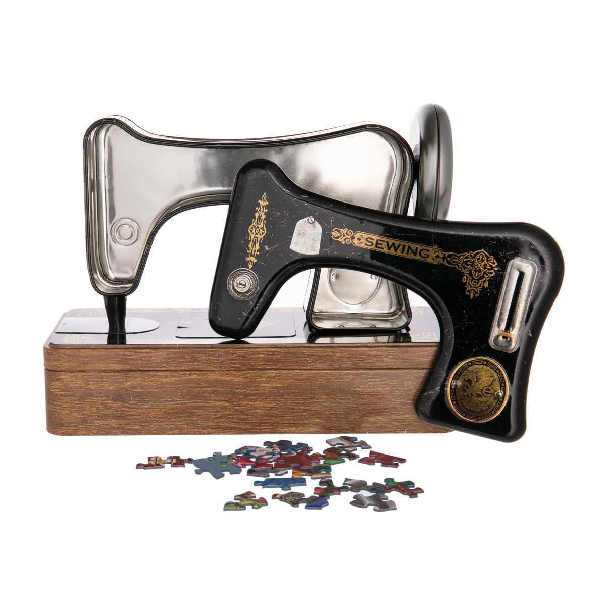 SEWING MACHINE PUZZLE TIN