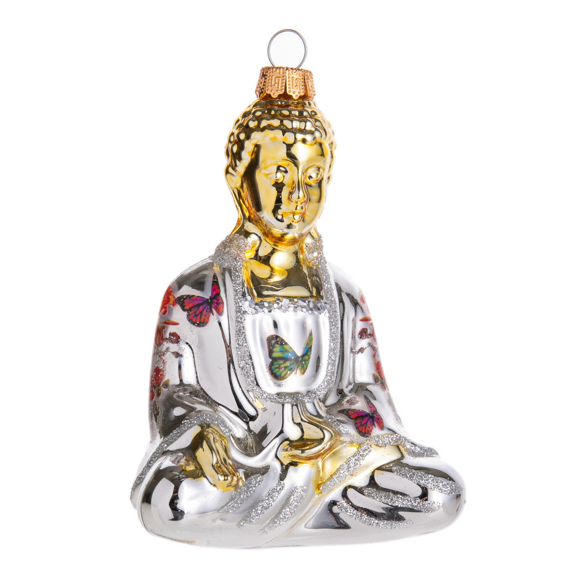 BUDDHA WITH BUTTERFLIES ORNAMENT
