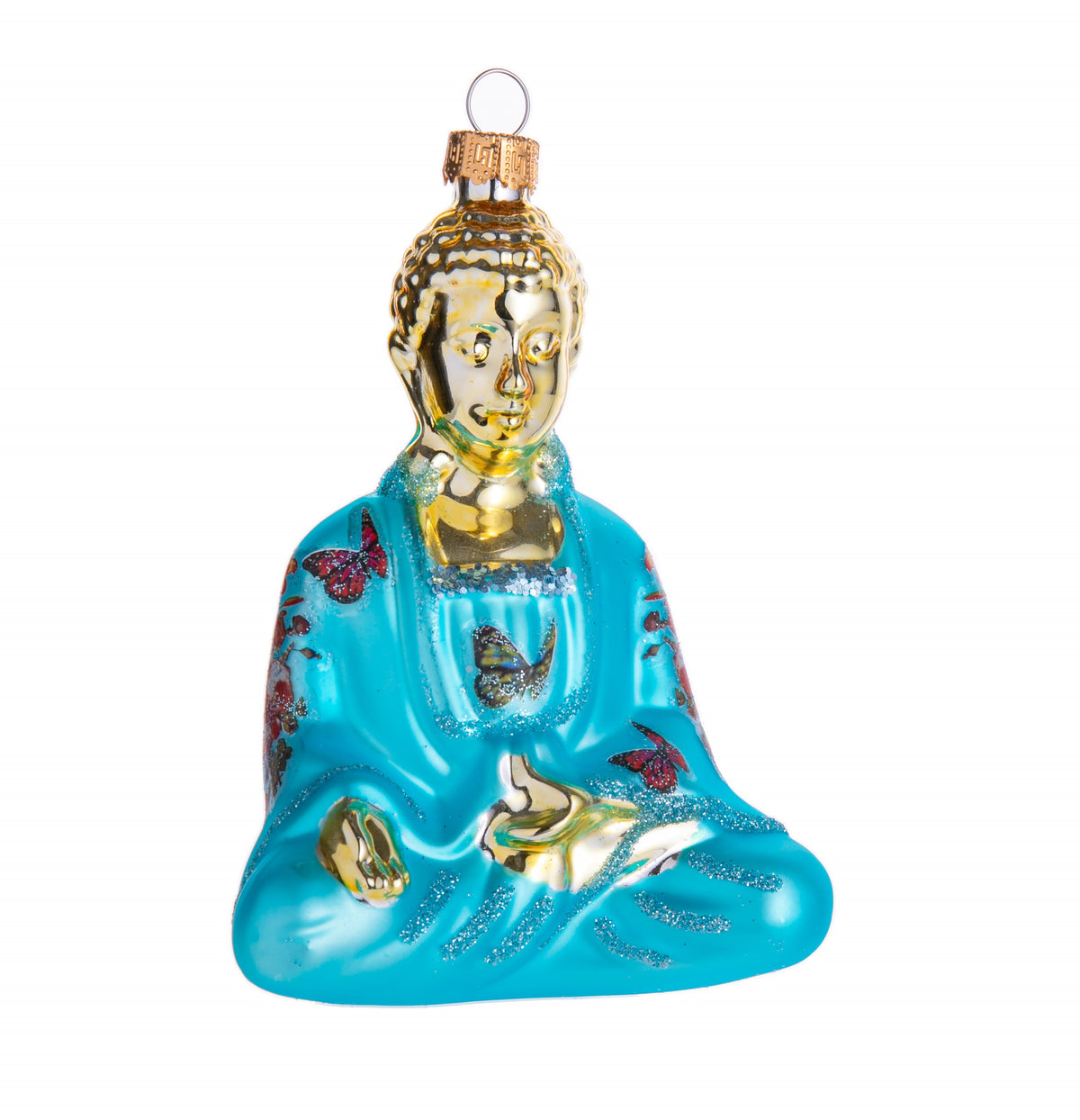 BUDDHA WITH BUTTERFLIES ORNAMENT