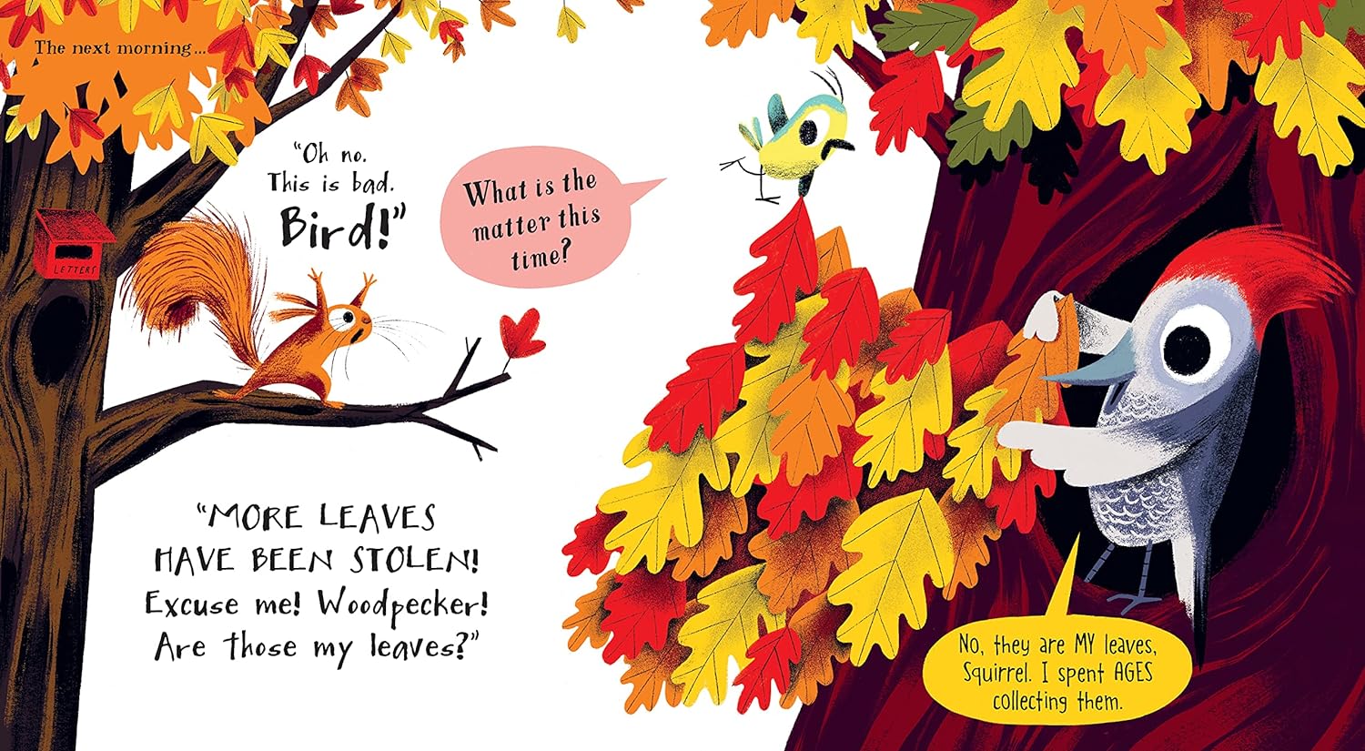 The Leaf Thief follows a squirrel who is concerned when his leaves go missing. It takes his bird friend to teach him about the seasons so he can relax knowing there is no leaf thief. This children's picture book is perfect for learning about the changing seasons. Recommended age: 4+ 32 pages Hardcover, Picture book