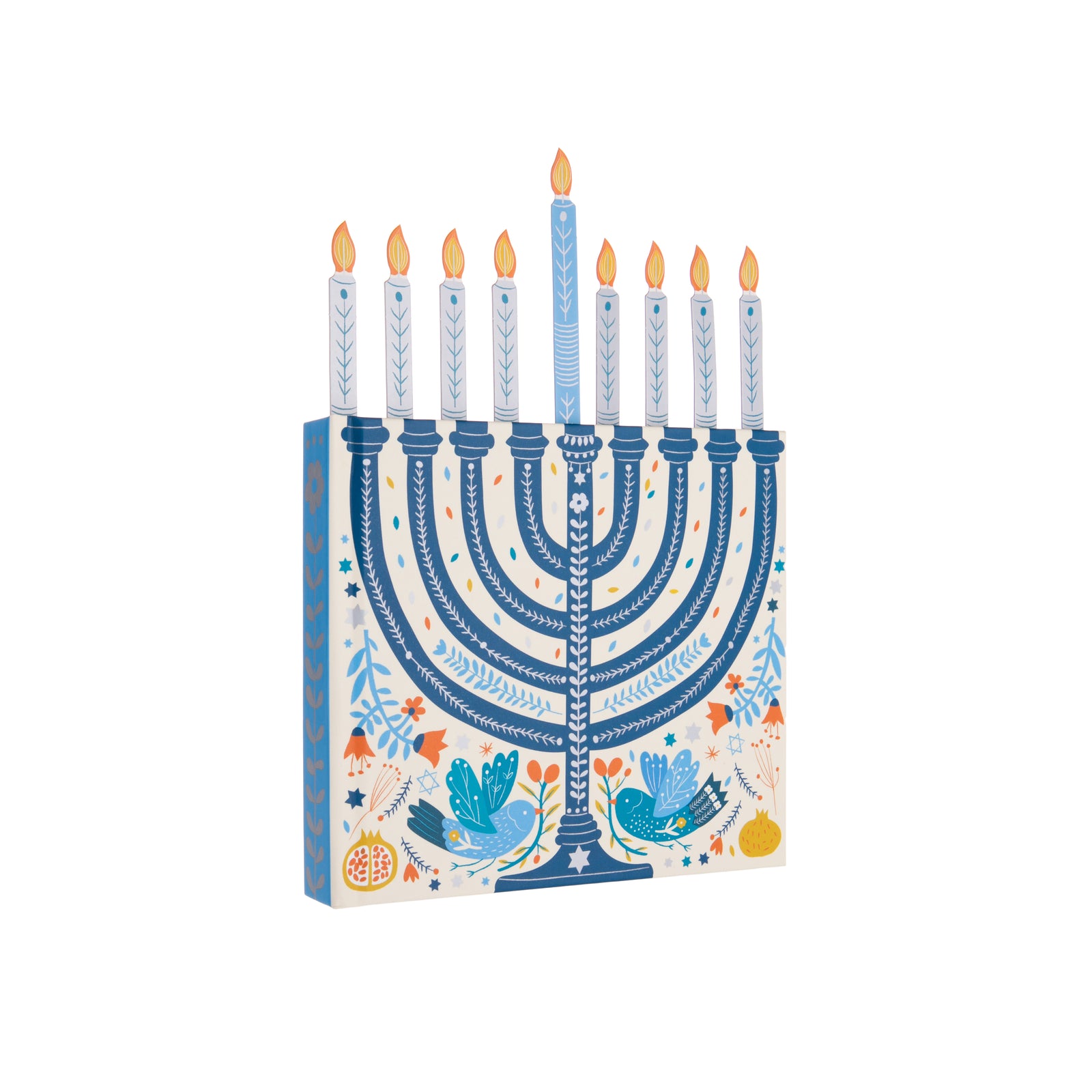 Celebrate the eight days of Hanukkah with a unique book that doubles as a beautiful holiday menorah! 
