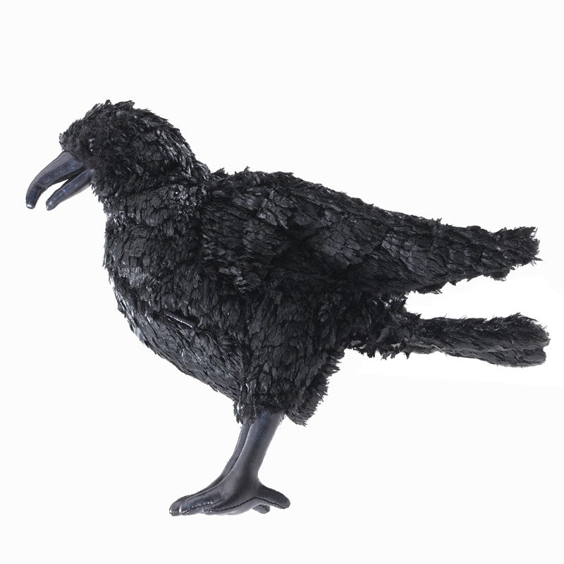 Unlike a real crow, this crow puppet won't remember your face (or hold a grudge), but it is realistic enough to pretend you have the ultimate feathery friend. This corvid has black feathery plush, a movable beak and legs. You can animate its head, beak, and legs as you show off your new companion. Recommended ages: 3+