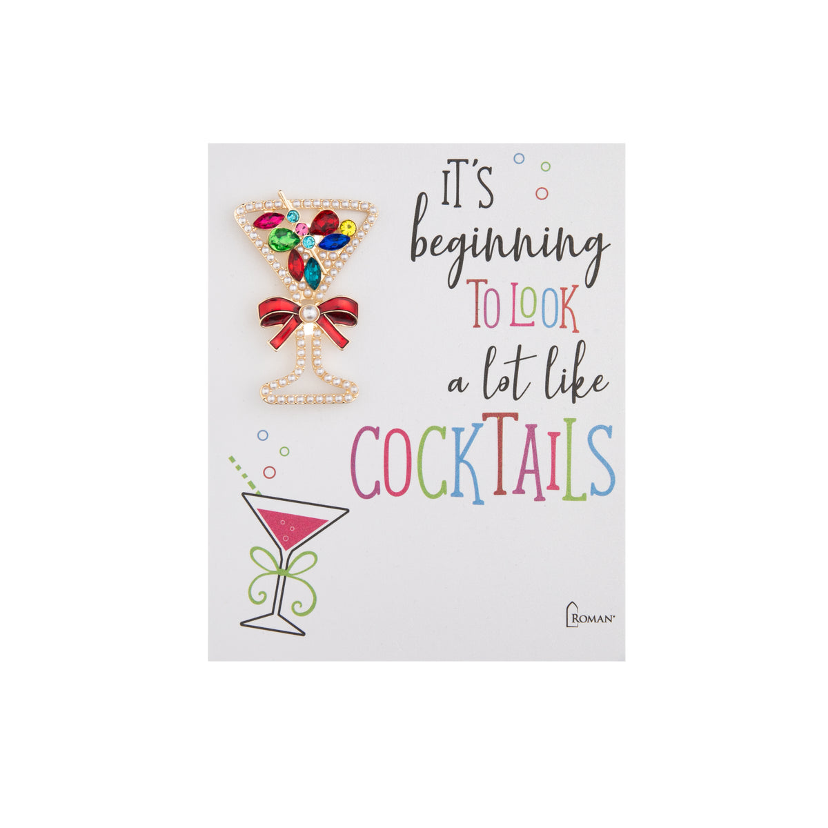 HOLIDAY COCKTAIL PIN