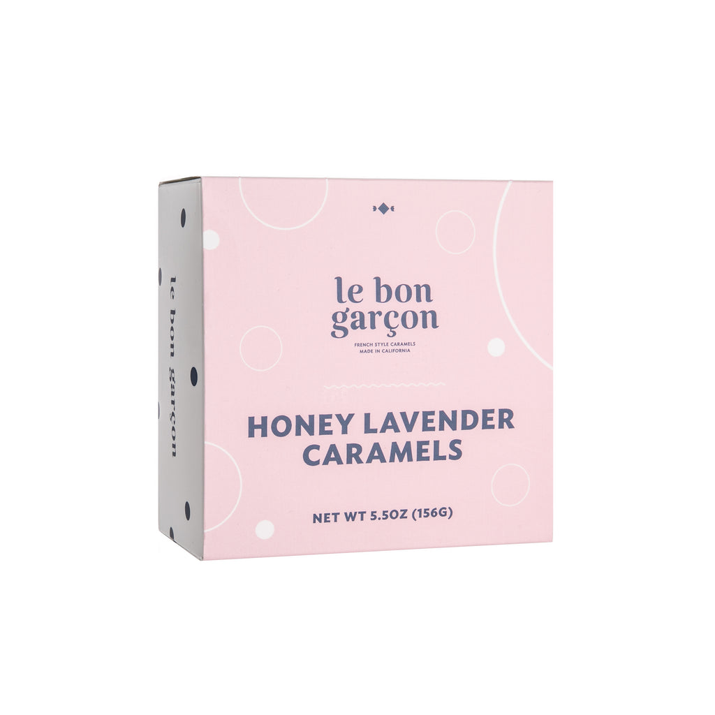 Treat yourself to some sweet honey and lavender in caramel form. Made with organic ingredients, these French-style caramels are perfect for a little tasty indulgence. Wildflower honey and hand-harvested lavender. enjoy these natural ingredients in a delicious morsel. Net Wt. 5.5 oz. Made in California