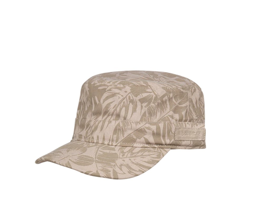 Protect yourself from the sun with this tropical-motif cap! With a cotton sweatband and back adjuster, you'll be looking cute and comfy. The tropical patterns will make you feel like you're on vacation even if you're hanging out in the backyard. One size fits most Material: 100% Cotton