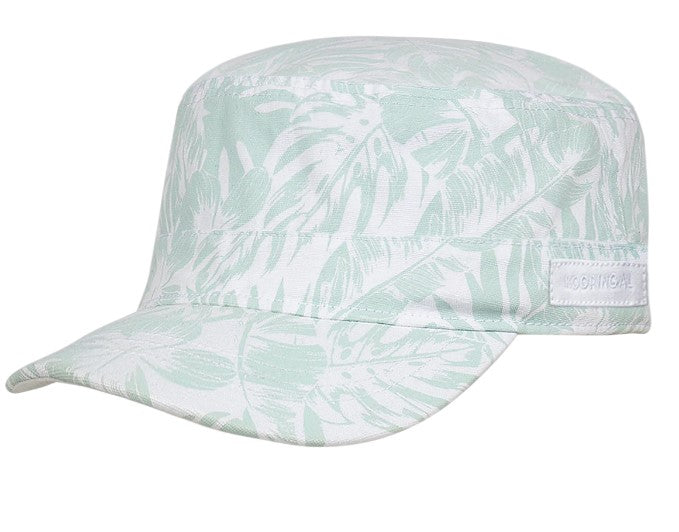 Protect yourself from the sun with this tropical-motif cap! With a cotton sweatband and back adjuster, you'll be looking cute and comfy. The tropical patterns will make you feel like you're on vacation even if you're hanging out in the backyard. One size fits most Material: 100% Cotton
