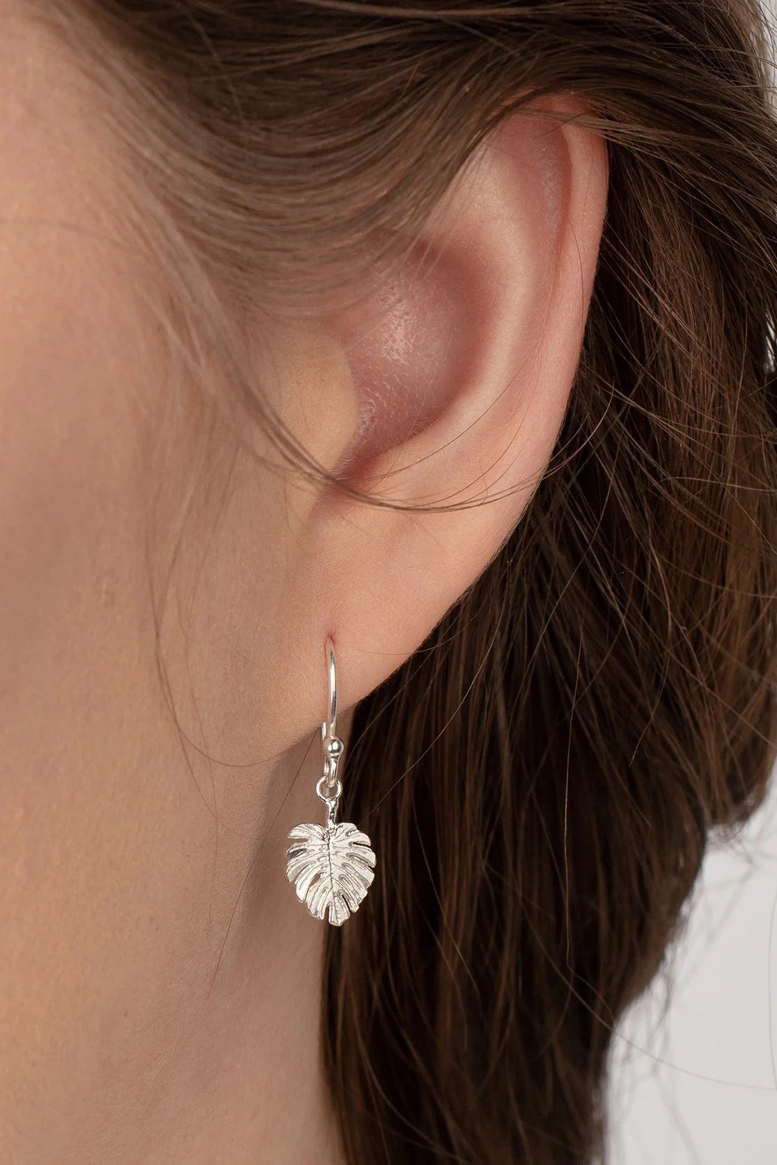 With a dangly monstera leaf, these silver earrings are perfect for everyday wear. Monstera leaves are ginormous, so these earrings make for a subtle tribute. 