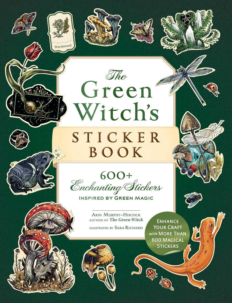 The Green Witch's Sticker Book features over 600 stickers featuring forest creatures, botanical wonders, and celestial objects. They would look great on postcards, your grimoire, a letter to a loved one, or your scrapbook project. Add these to your witchcraft for lots of crafting fun! Paperback Sticker book 144 pages