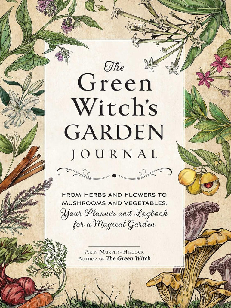 Keep your gardening notes in one place with The Green Witch's Garden Journal. With this gardening journal, you can record your progress. The journal logs include checklists, garden grids, plant compendiums for magical properties, astrological notes, to-do lists, moon phase recording, and more! Hardcover 240 pages