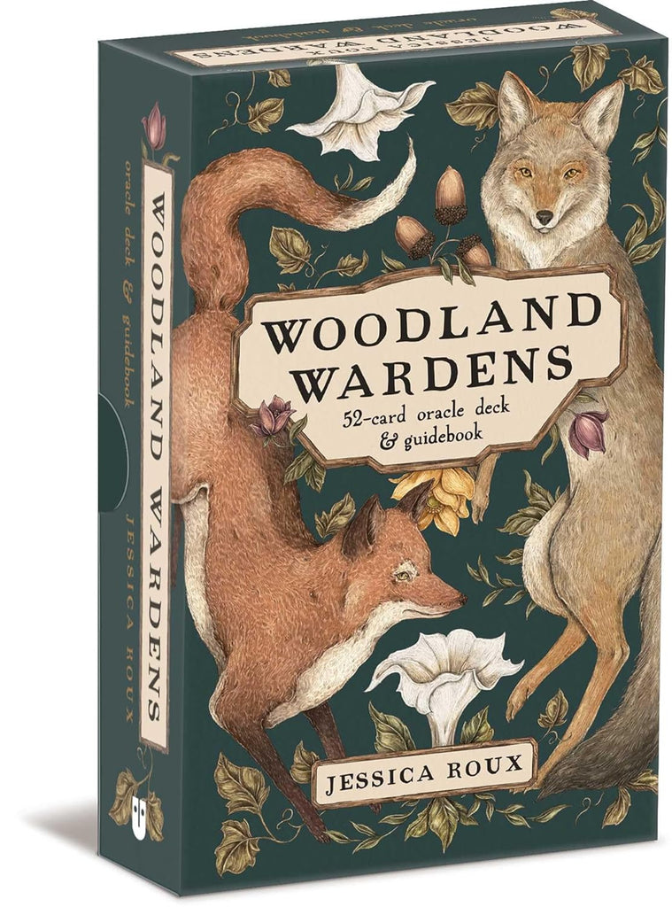 This 52-card oracle deck titled Woodland Wardens is inspired by history, folklore, and magic. Artist Jessica Roux takes you on a journey with woodland creatures and flora and fauna. Also features a guidebook with card spreads and meanings.  52 full-color cards Illustrated guidebook Box dimensions: 3.3" x 1.4" x 5.3"